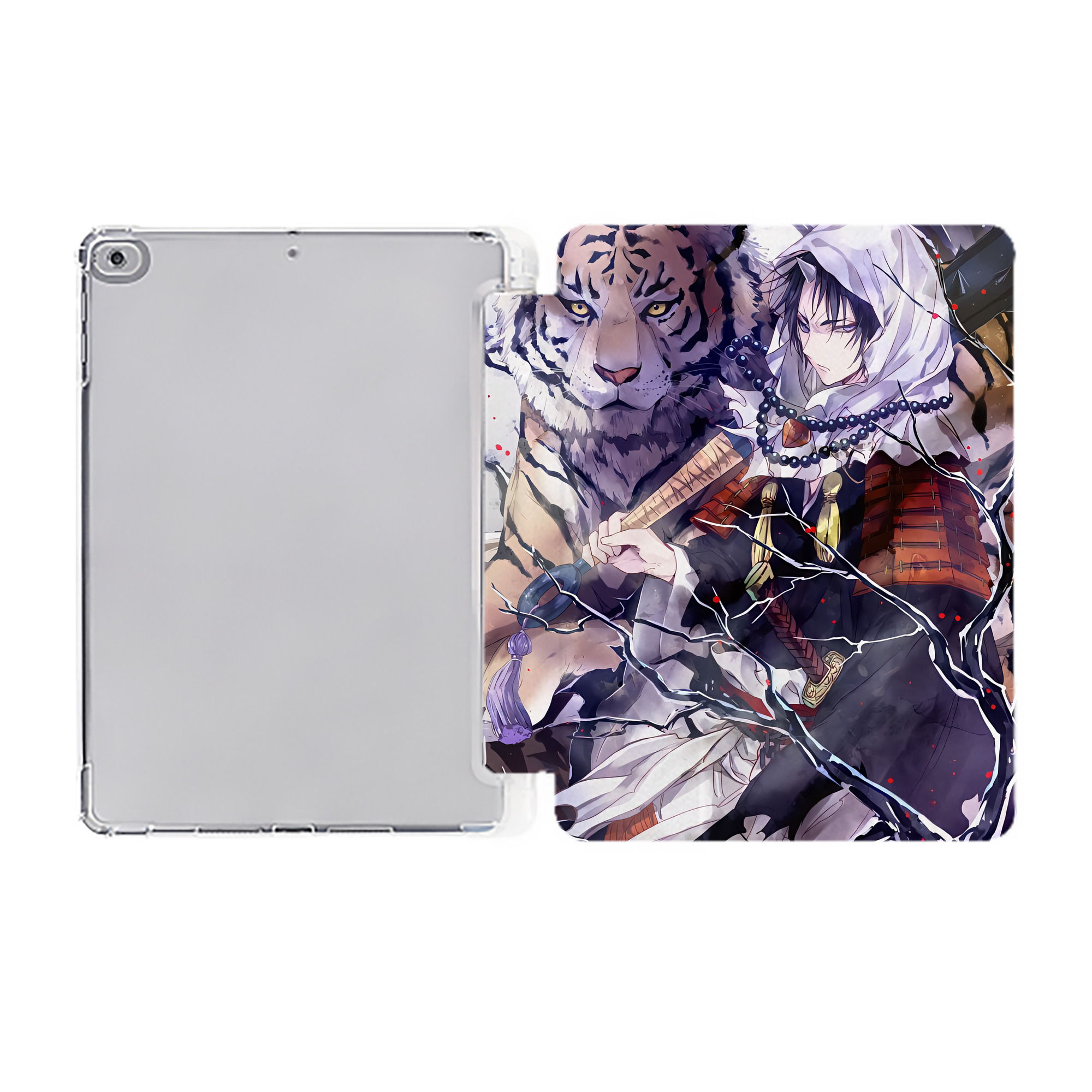 （画像用） 刀剣乱舞 Touken Ranbu IPad ケース ペン収納付き 三つ折りスタンド PUレザー×シリコン 対応機種9.5/10.5/10.9インチ